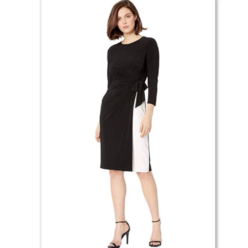 NWT! Ralph Lauren Two Toned Color Block Wrap Dress 2